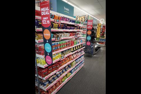 Treat aisle featuring sweets and chocolate in new Poundland store